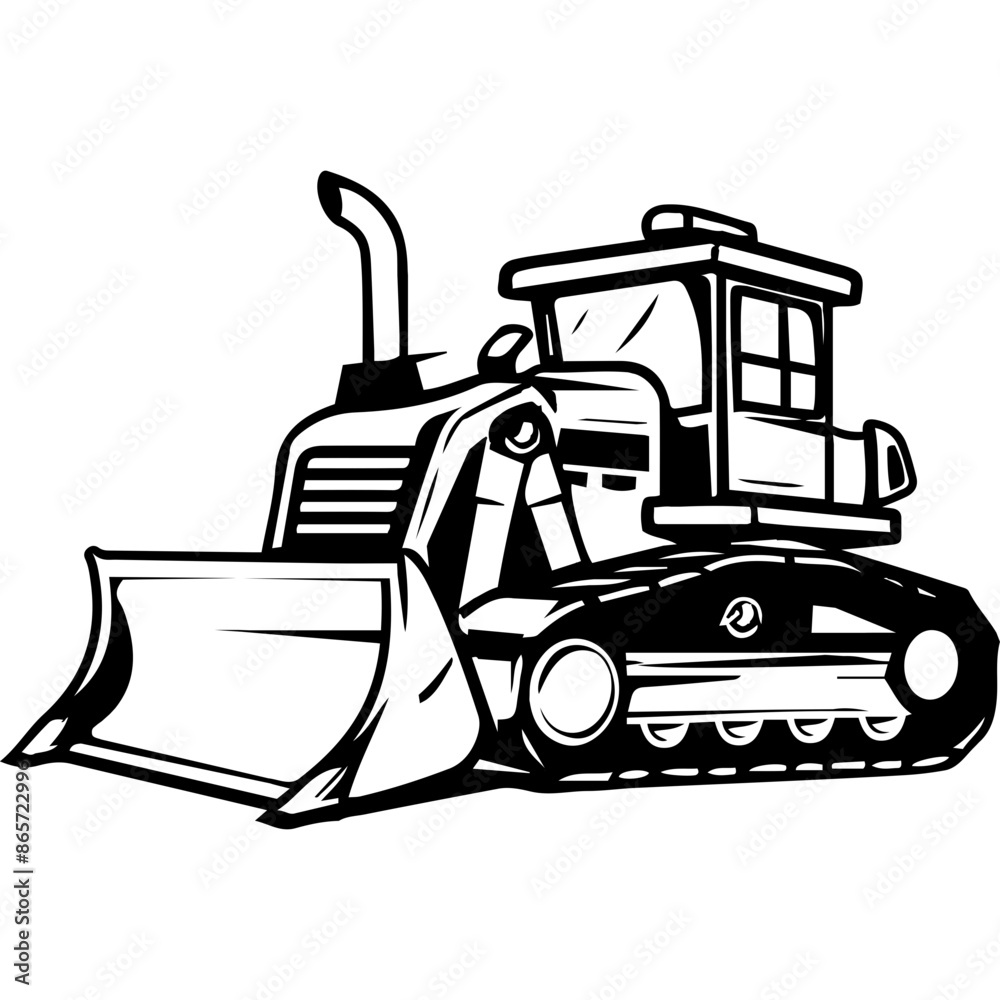 Bulldozer Silhouette Black and White Logo Design Heavy Machinery Illustrations Construction Equipment Graphics Clipart for Construction Bulldozer Silhouette Black and White Logo Design Heavy Machinery Illustrations Construction Equipment Graphics Clipart for Construction