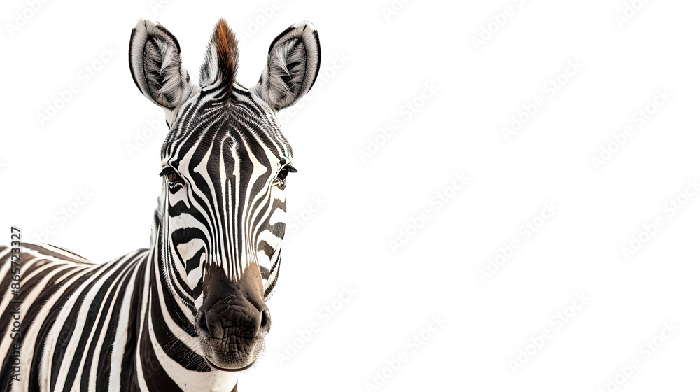 Fototapeta premium Zebra on a transparent background
