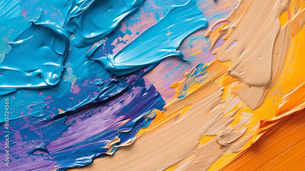 Artistic background image of thick globs of oil paint applied in a swiping and scraping method to make an abstract highly-textured work Artistic background image of thick globs of oil paint applied in a swiping and scraping method to make an abstract highly-textured work