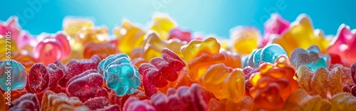 Colorful Gummy Candies in Bright Sunlight photo