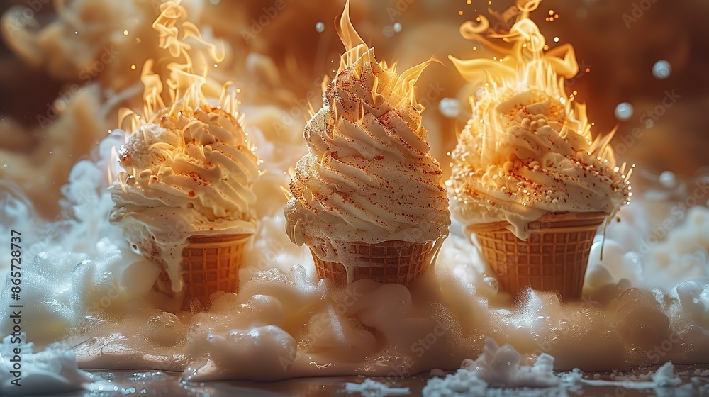 Set of Flavor Bursting Ice Cream Delights: Pure Deliciousness Set of Flavor Bursting Ice Cream Delights: Pure Deliciousness