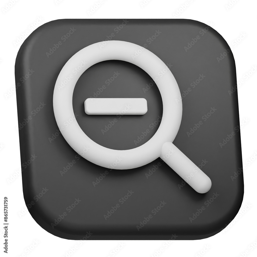 zoom out 3d icon isolated on the transparent background zoom out 3d icon isolated on the transparent background