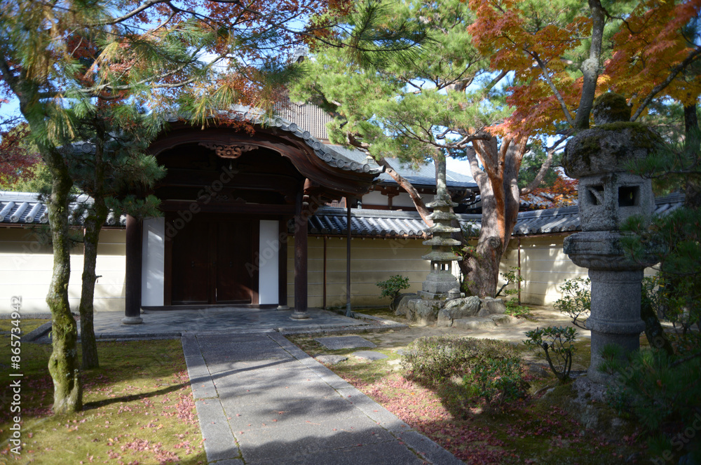 秋の妙心寺 霊雲院境内 京都市右京区花園 秋の妙心寺 霊雲院境内 京都市右京区花園