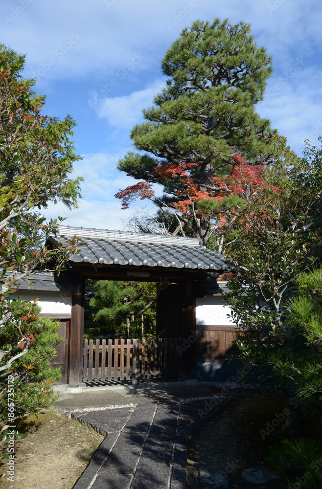 秋の妙心寺 徳雲院山門 京都市右京区花園 秋の妙心寺 徳雲院山門 京都市右京区花園
