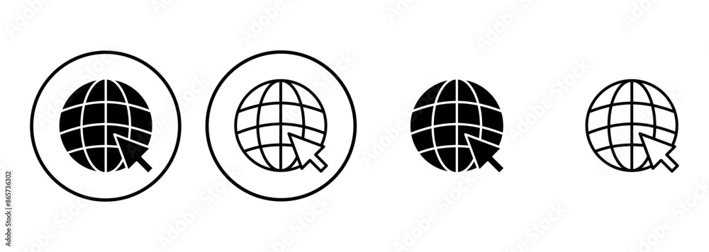 Web icon set. go to web icon. web click icon Web icon set. go to web icon. web click icon