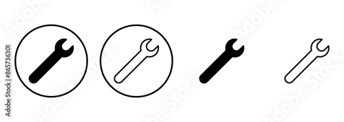 Wrench icon set. repair icon vector. tools icon vector