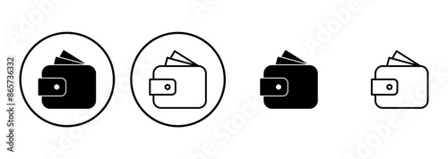 Wallet icon set. wallet vector icon