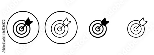 Target icon set. goal icon vector. target marketing icon vector