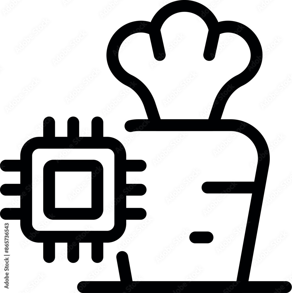 Naklejka premium Cpu combining with a carrot, symbolizing the creation of a gmo food product