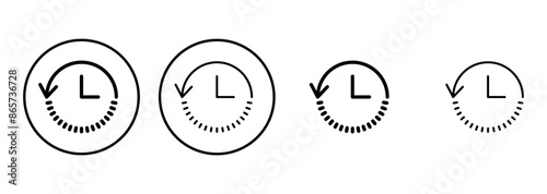 History icon set. recent event history