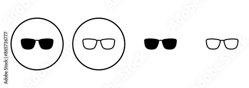 Glasses icon set. Glasses vector icon