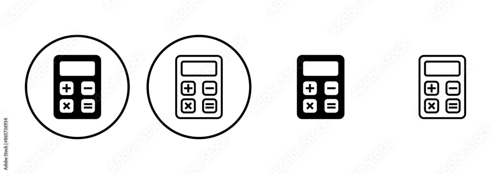 Calculator icon set. Accounting calculator icon. calculator vector Calculator icon set. Accounting calculator icon. calculator vector