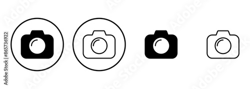 Camera icon set. photo camera icon. camera photography icon.