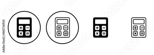 Calculator icon set. Accounting calculator icon. calculator vector