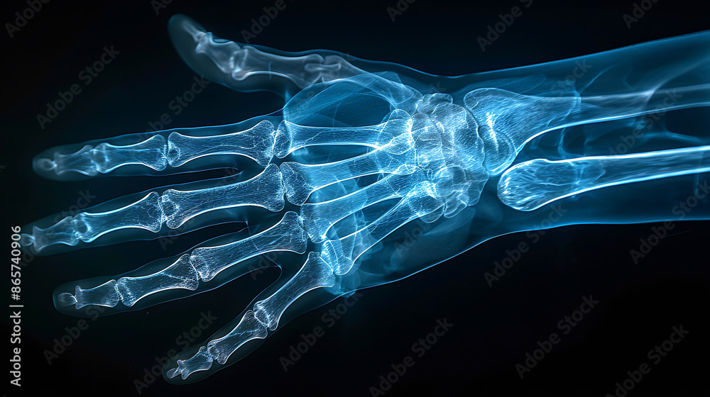 Focus the radiance of a sprained thumb with a visible glowing Xray highlighting its significance in sports injuries and rehabilitation Focus the radiance of a sprained thumb with a visible glowing Xray highlighting its significance in sports injuries and rehabilitation