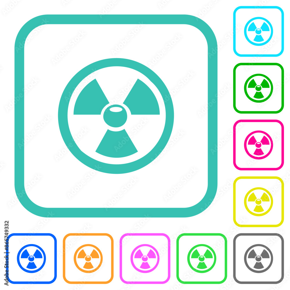 Glossy nuclear sign vivid colored flat icons Glossy nuclear sign vivid colored flat icons
