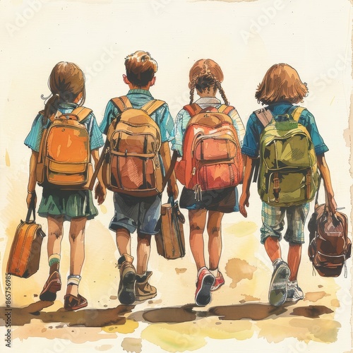 Back-to-School Illustrations for School Spirit Campaigns