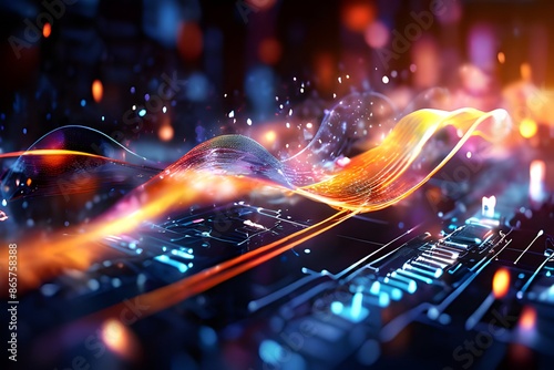 Abstract technology background. Generative Ai