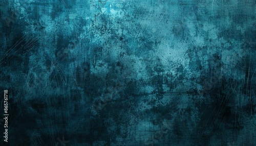 Abstract Scratched Blue Texture