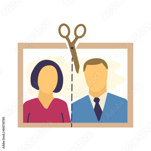 Divorce icon clipart avatar logtotype isolated vector illustration