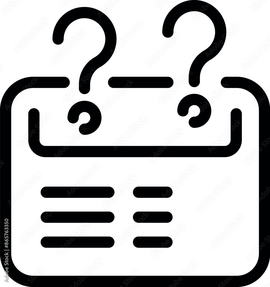 Digital calendar icon is showing question marks, representing uncertainty in scheduling an appointment Digital calendar icon is showing question marks, representing uncertainty in scheduling an appointment