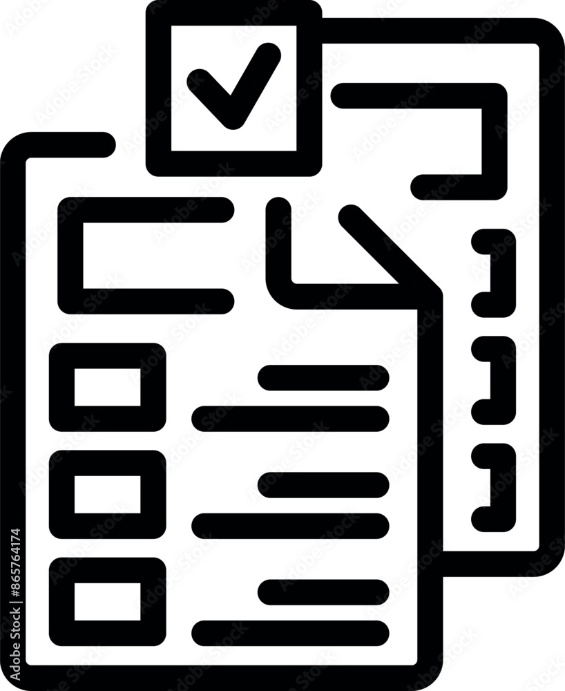 Icon of a businessman checking off tasks on a checklist, symbolizing project management and accomplishment Icon of a businessman checking off tasks on a checklist, symbolizing project management and accomplishment
