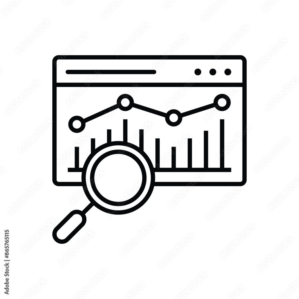 Data analysis line icons vector illustration Data analysis line icons vector illustration