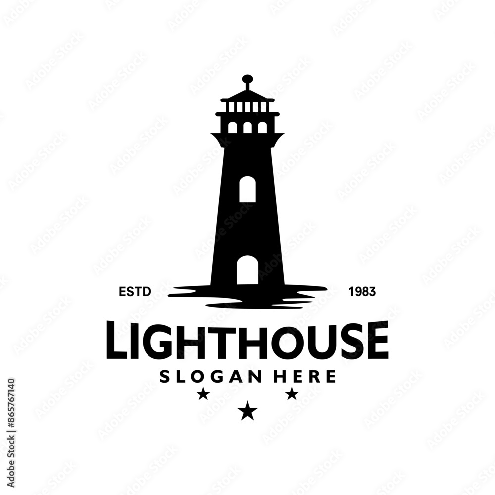 Lighthouse logo design vector illustration Lighthouse logo design vector illustration