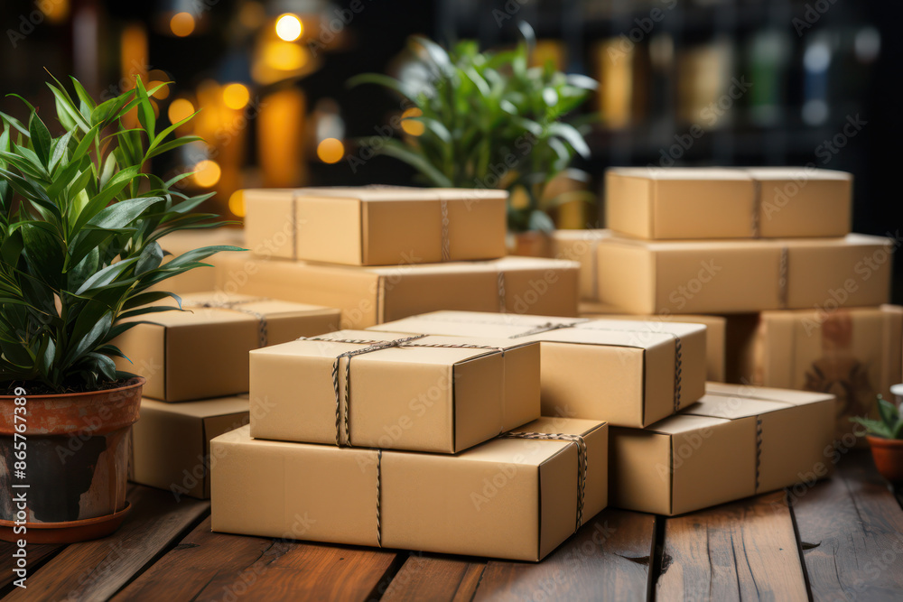 courier packages handling boxes in the warehouse courier packages handling boxes in the warehouse