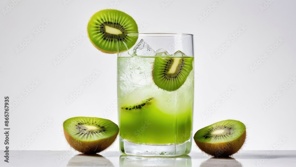 Elegant Kiwi Fruit and Lime Cocktail Elegant Kiwi Fruit and Lime Cocktail