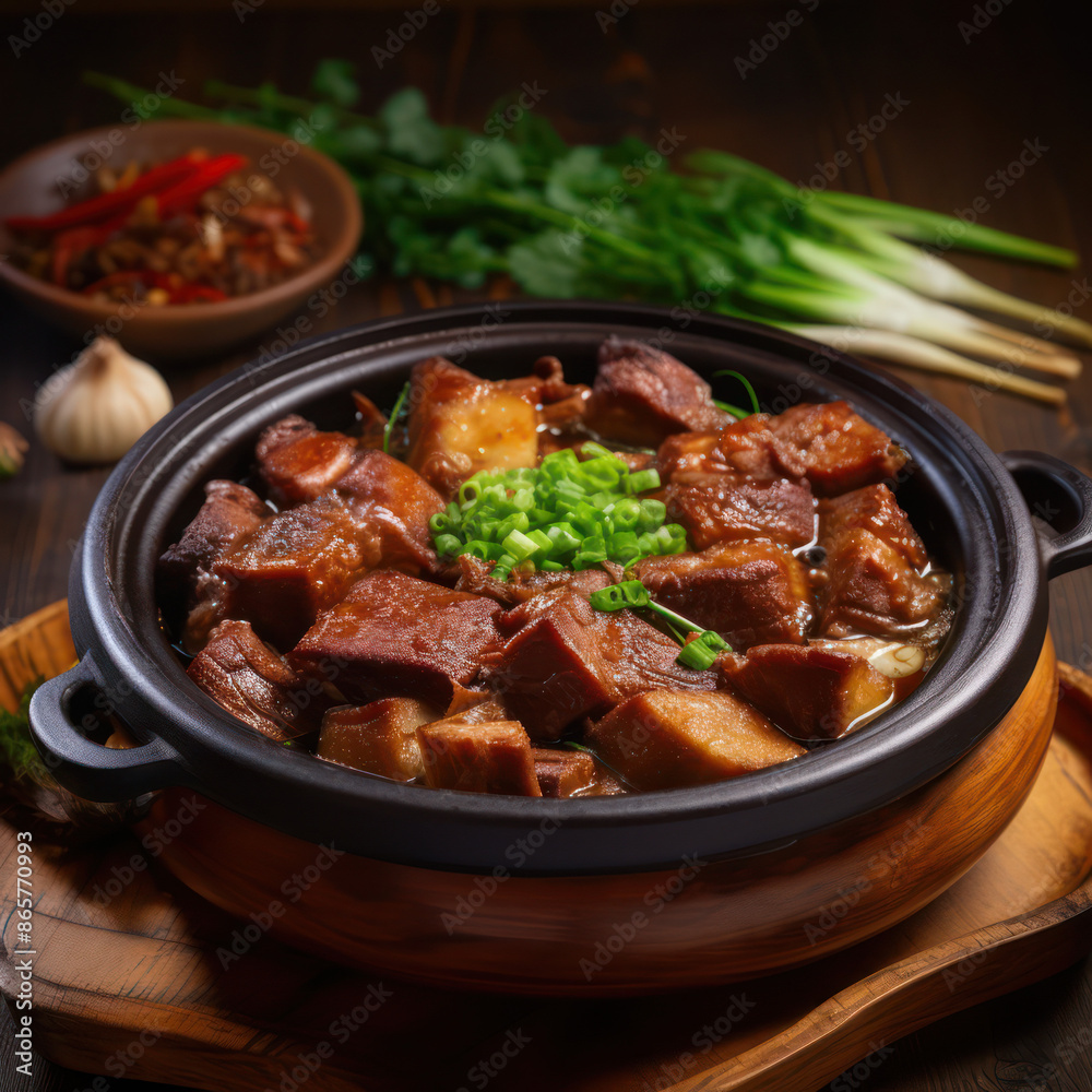stew with vegetables in a bowl with spice and herb stew with vegetables in a bowl with spice and herb