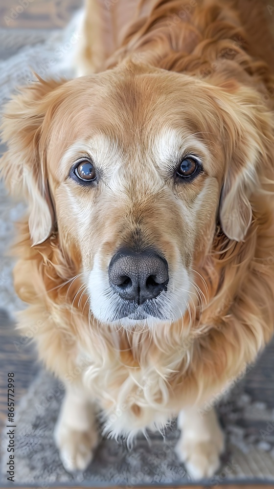 Detailed Portrait of Friendly Golden Retriever Dog Detailed Portrait of Friendly Golden Retriever Dog