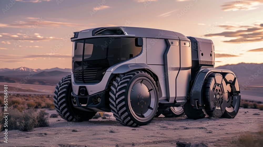 Futuristic desert truck for exploring remote areas Futuristic desert truck for exploring remote areas