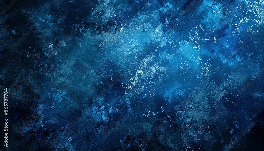Fototapeta premium Abstract Blue Texture with Brushstrokes