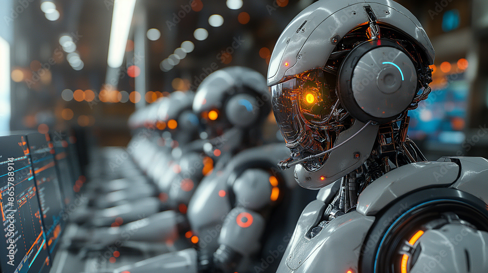 Fototapeta premium ロボットのオペレーター