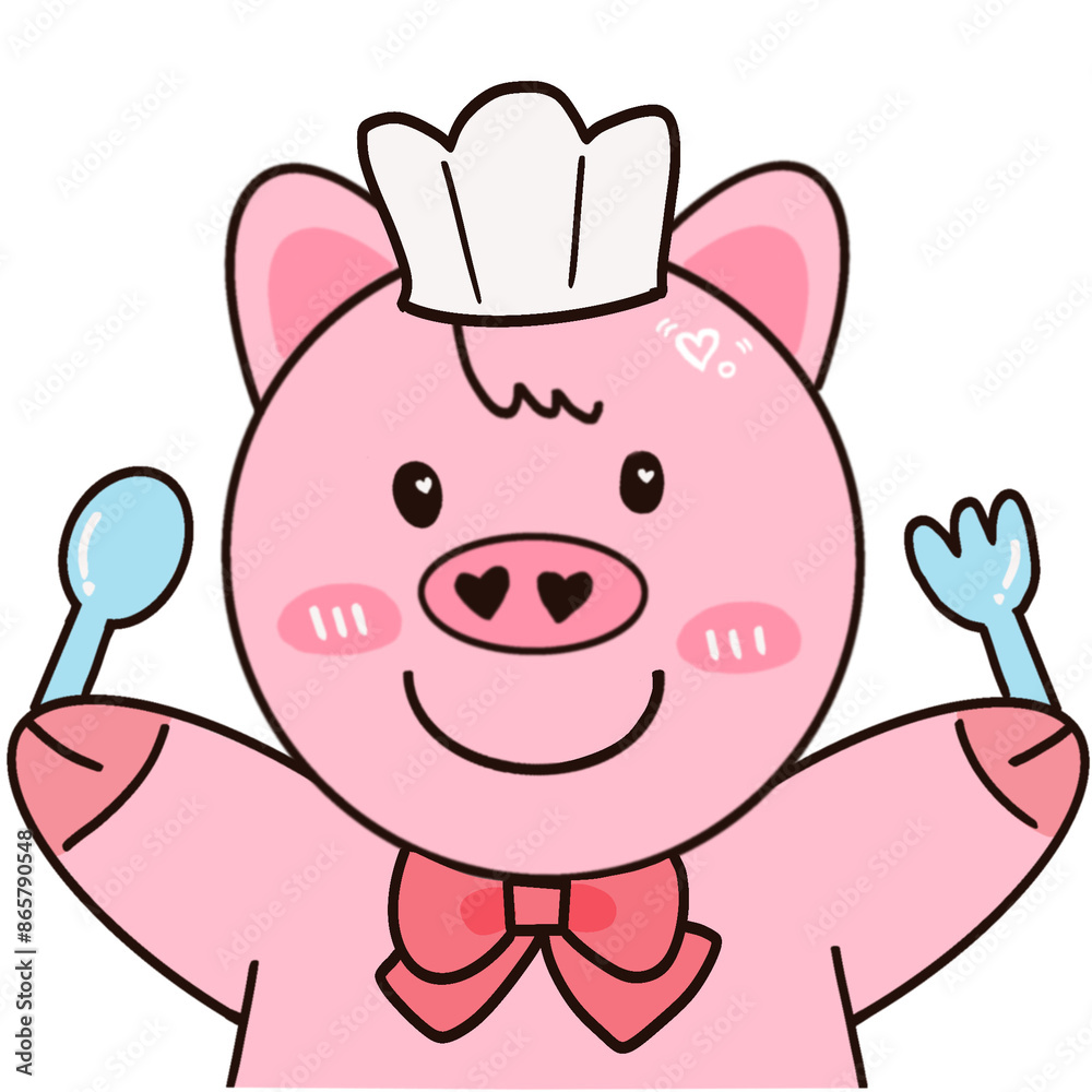 Naklejka premium Pig