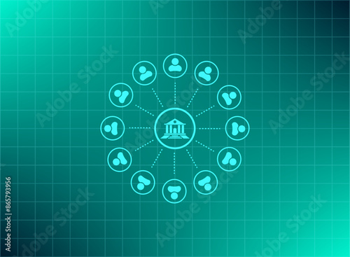 Vector illustration blue background