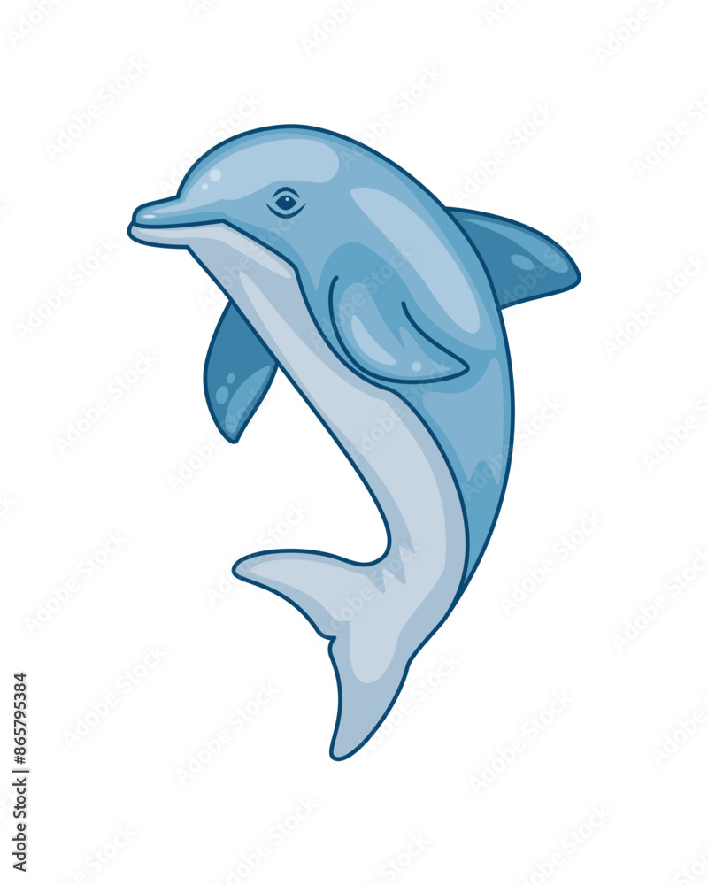 Obraz premium friendly and intelligent dolphin