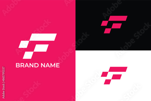 initial letter FF speed iconic logo, letter FF F C car speed flag logo, letter FF motorsport logo
