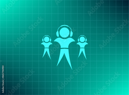 Vector illustration blue background