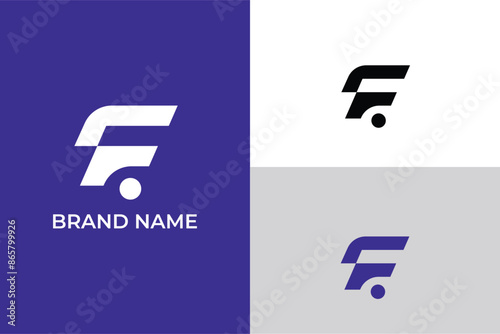 initial letter F happy human wellness and community creative minimal monochrome monogram symbol, letter F arrow direction transport and automobile company logo