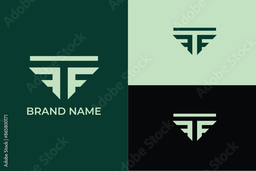 initial letter FF F badge shield Outstanding professional trendy awesome abstract vector, letter FF flying bird hawk wings, raising phoenix, fighter jet logo, aircraft carrier, fighter jet, aviation