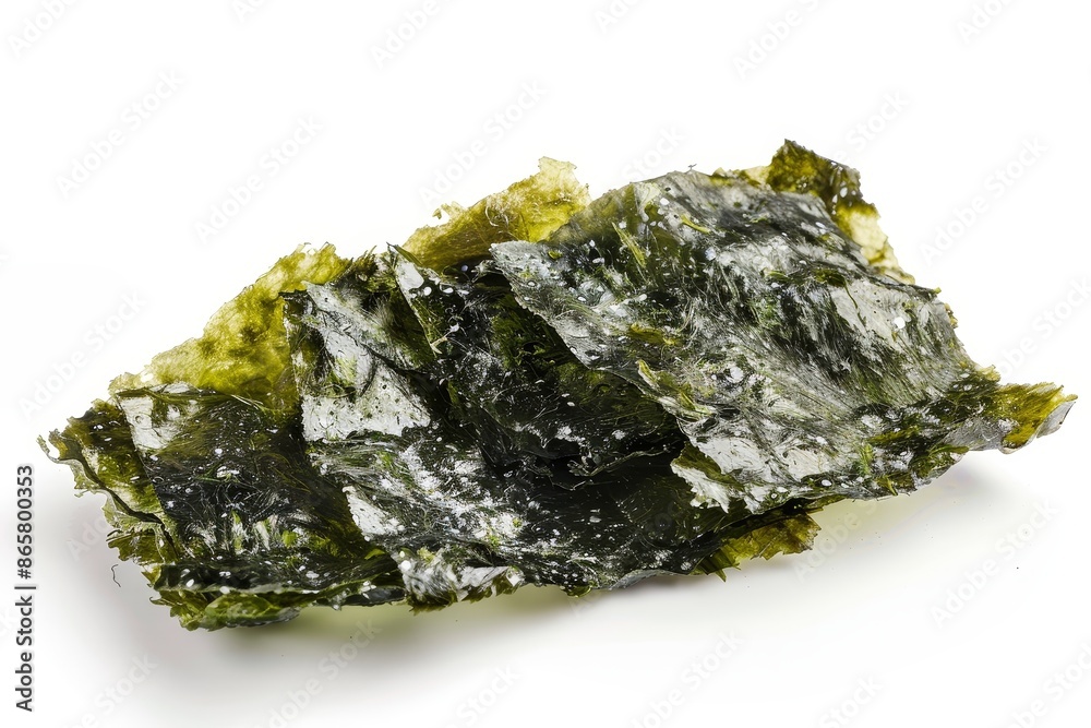 Japanese nori seaweed on white background Dry sheets Japanese nori seaweed on white background Dry sheets