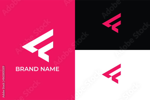 initial letter F arrow wings creative minimal monochrome monogram symbol Universal elegant vector, letter F forward arrow hawk wings falcon wings
