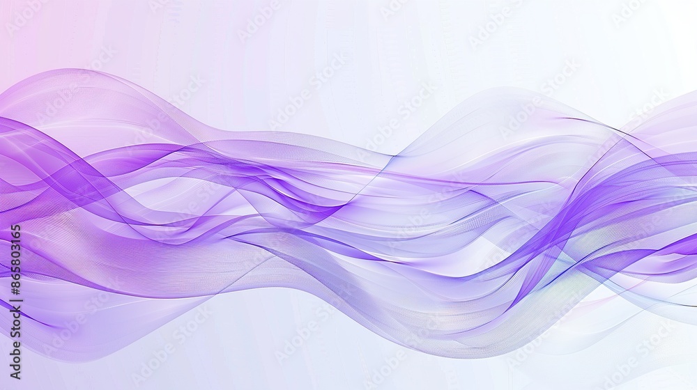 Fototapeta premium futuristic abstract lavender background with waves and light effects