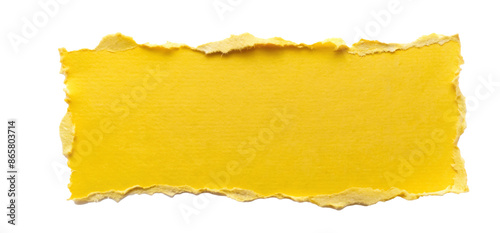 yellow  ripped torn paper edges isolated