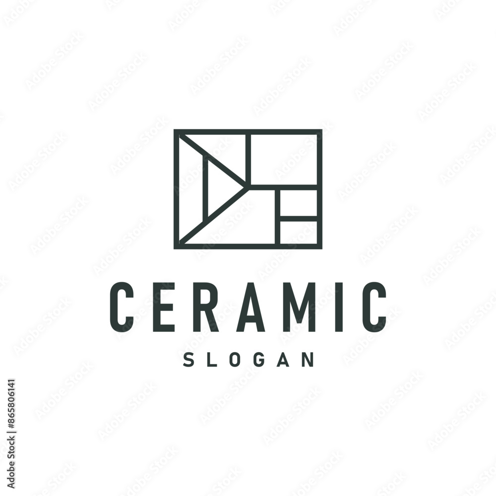 Floor logo simple abstract design home decoration Ceramic tile vector illustration Floor logo simple abstract design home decoration Ceramic tile vector illustration