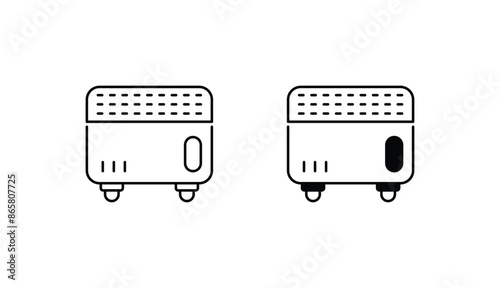 Convector icon design with white background stock illustration