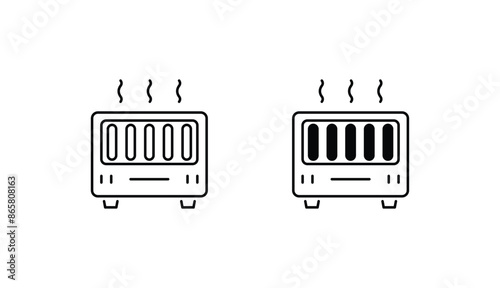 Warmer icon design with white background stock illustration