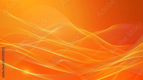 futuristic abstract orange background with waves and light effects